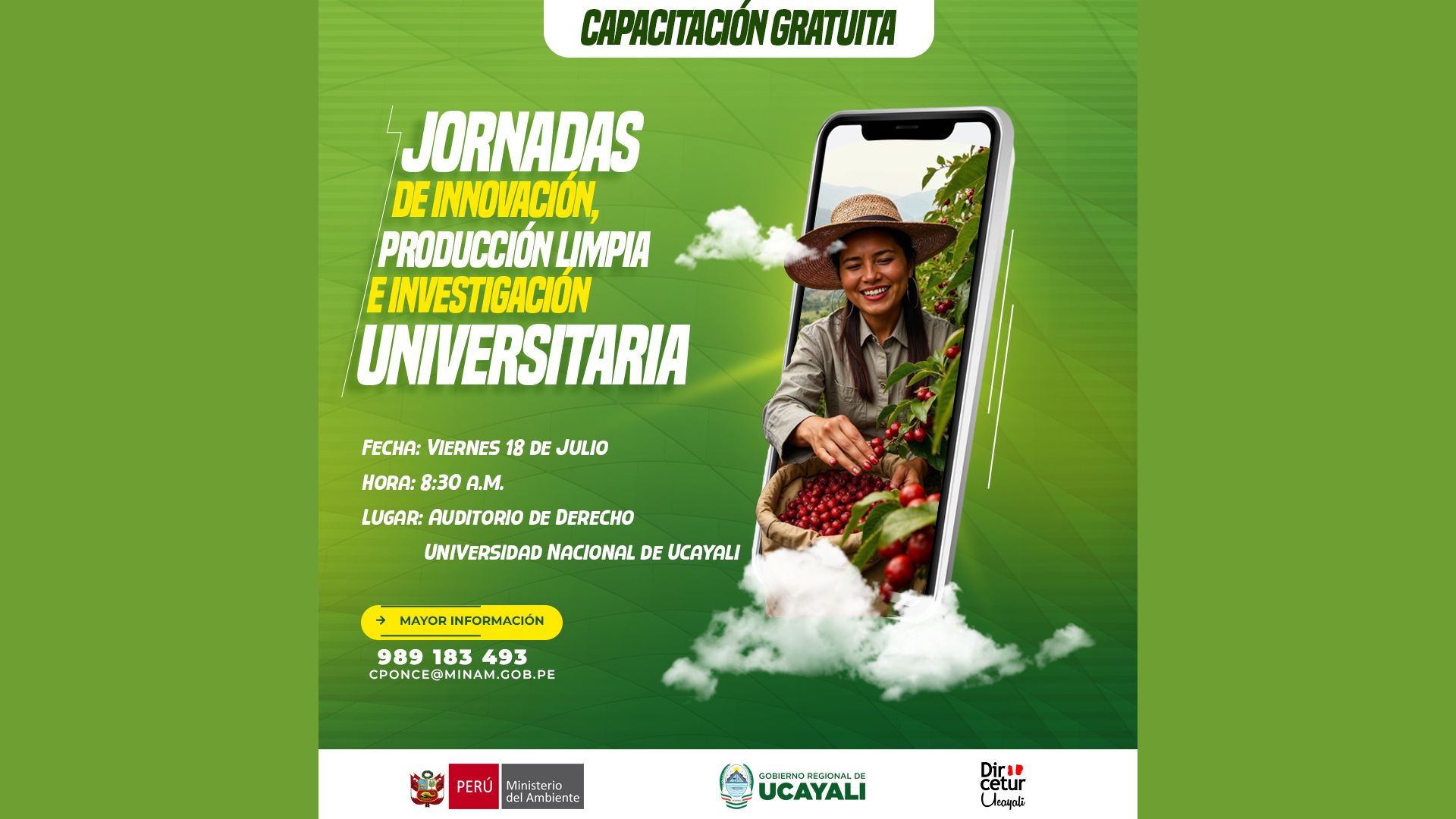 eco_ El Viceministro de Gestión Ambiental, Edgar Romero La Puente, extiende la invitación a este importante encuentro que reunirá a destacados líderes y especialistas comprometidos con la sostenibilidad. Entre los participantes confirmados figuran el Presidente Ejecutivo del Instituto Geofísico del Perú, el CEO de la empresa Ocho Sur, y representantes del Minam y la DIRCETUR Ucayali.